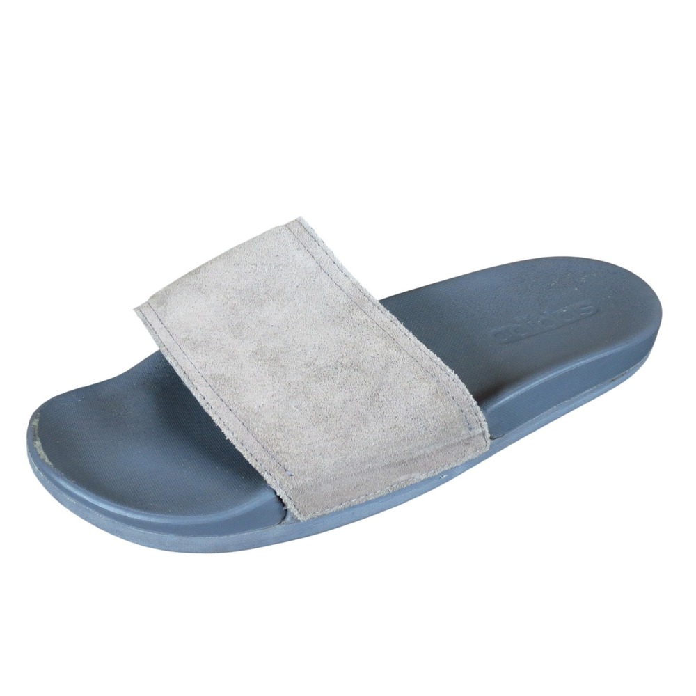 Adidas Adilette Men's Slide Sandals Size 7 Casual Comfort Gray Suede AQ5448